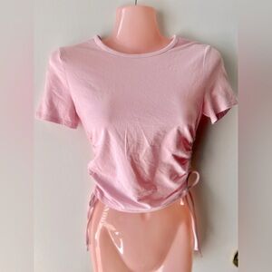 Hollister Small Light Pink Baby Tee with Cinch Waist